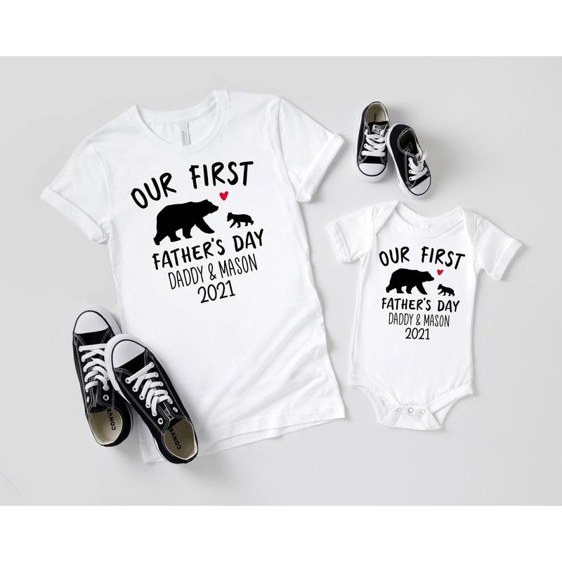 Custom fathers day gift, fathers day gift, first fathers day gift, matching shirts for son and father, dad and son matching, daddy and me 1.jpg