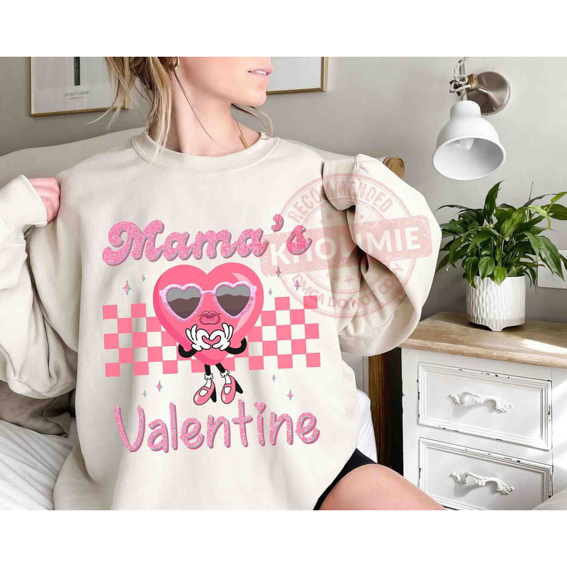 Retro Mama's Valentines Sweatshirt, Faux Glitter Shirt, Valentines Day Sweatshirt,  Kids Valentine Sweatshirt, Mini Valentine Sweatshirt.jpg