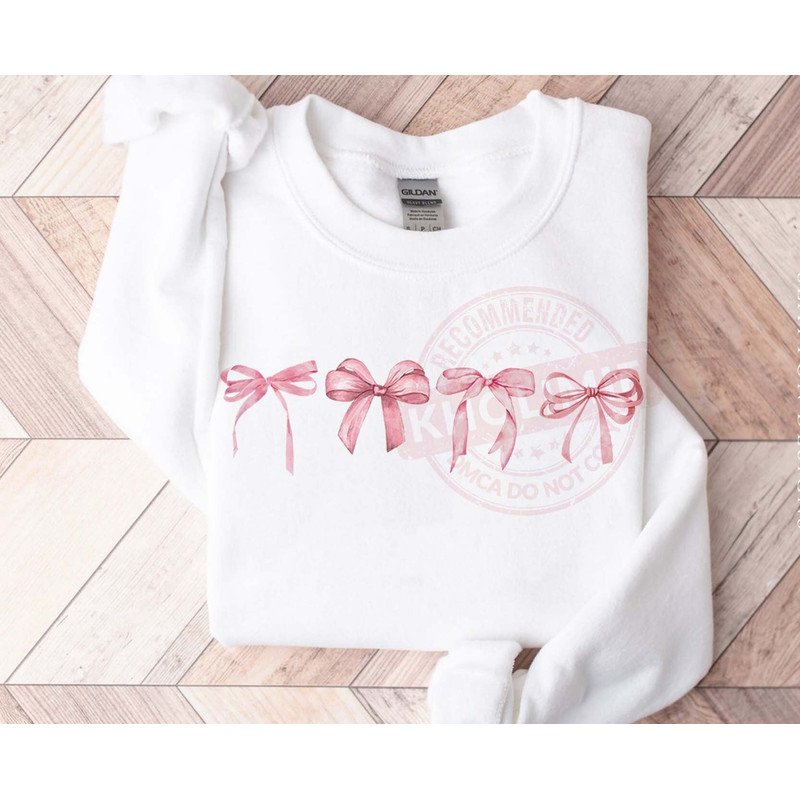 Valentine Bow Sweatshirt, Coquette Pink Bow Shirt, Valentines Day Shirt, Love Shirt, Valentine Girl Shirt, Cute Valentine Shirt.jpg
