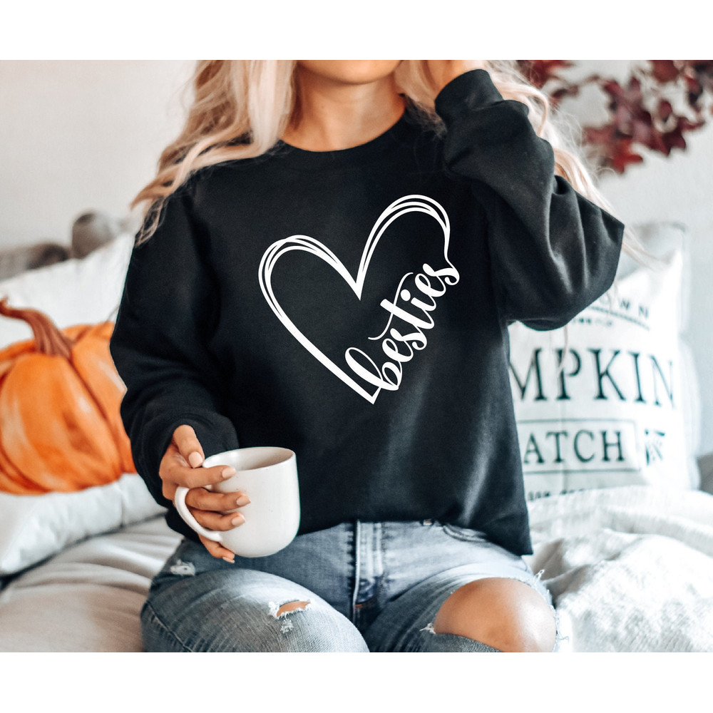Bestie Sweatshirt, Best Friend Gift, Heart Hoodie, Gift for Her, A060.jpg