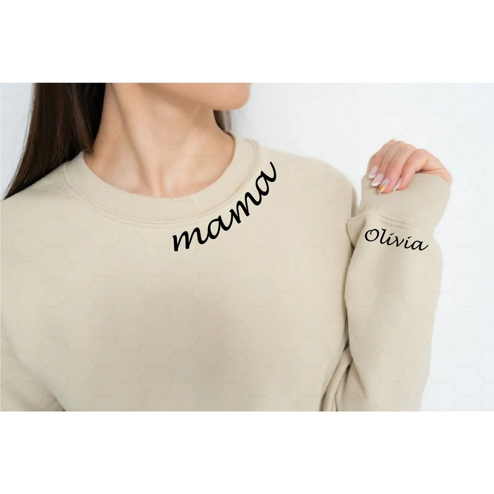 Custom Mama Sweatshirt, Personalized Mama Sweater, Minimalist Sweatshirt, Minimalist Mama Sweatshirt, Mother Birthday Gift, A637.jpg