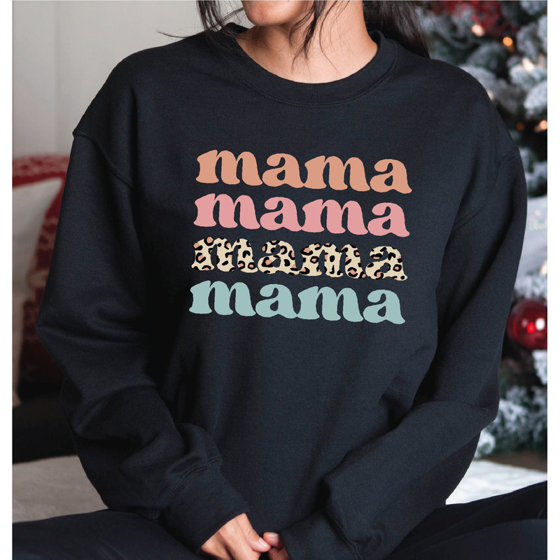Leopard Mama Sweatshirt, Mother Hoodie, Mom Sweatshirt, Cute Mom Sweater, Mother's Day Gift, A270.jpg