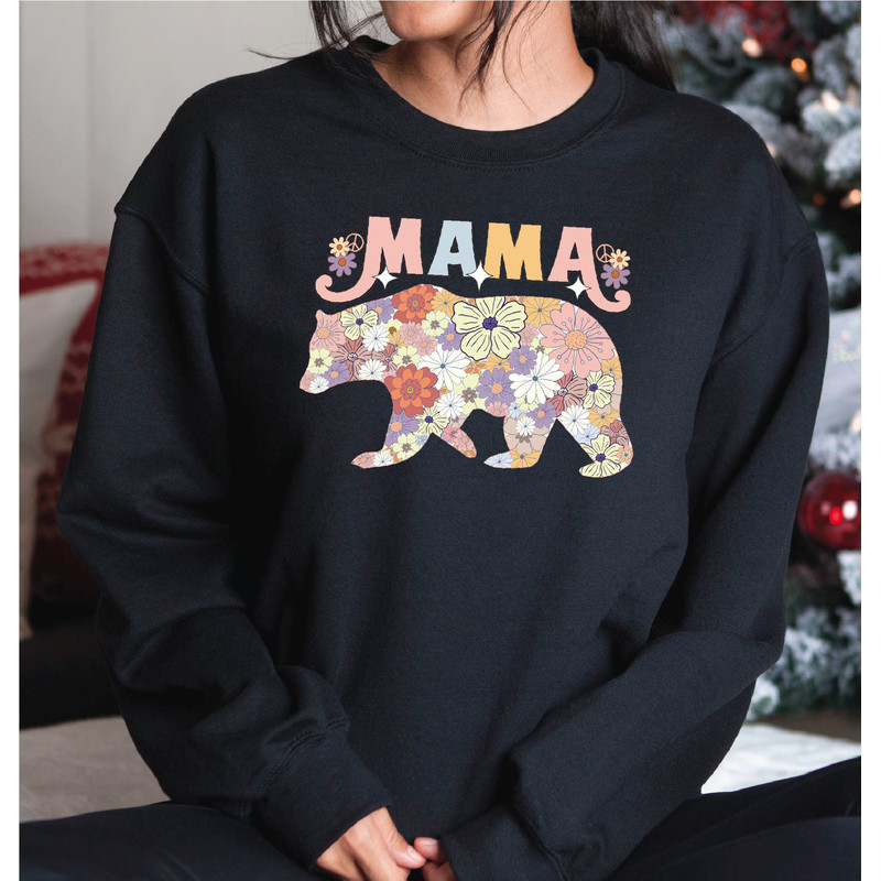 Mama Bear Sweatshirt, Mother Hoodie, Mom Sweater, Gift For Mother, Mother Slevees, Mother's Day Sweatshirt, Gift for Women, A319.jpg