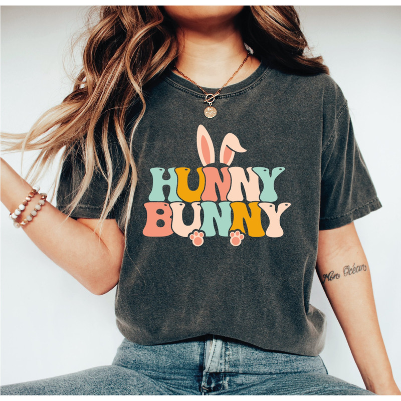 Happy Easter Day Shirt, Hunny Bunny, Easter Bunny Unisex Crewneck Shirt, A205.jpg