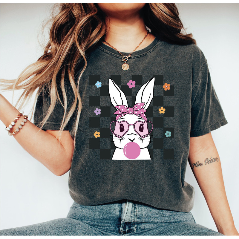 Happy Easter Day Shirt, Messy Bunny Shirt, Easter Mama Unisex Crewneck Shirt, A239.jpg