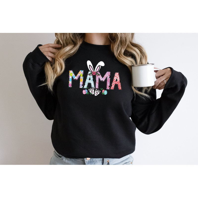 Happy Easter Day Sweatshirt, Easter Bunny Mama, Mother's Day Sweatshirt and Hoodie, A183.jpg