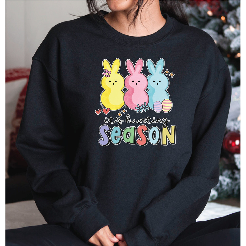 Happy Easter Day Sweatshirt, Hunting Season Sweater, Easter Peeps Sweatshirt and Hoodie, A206.jpg
