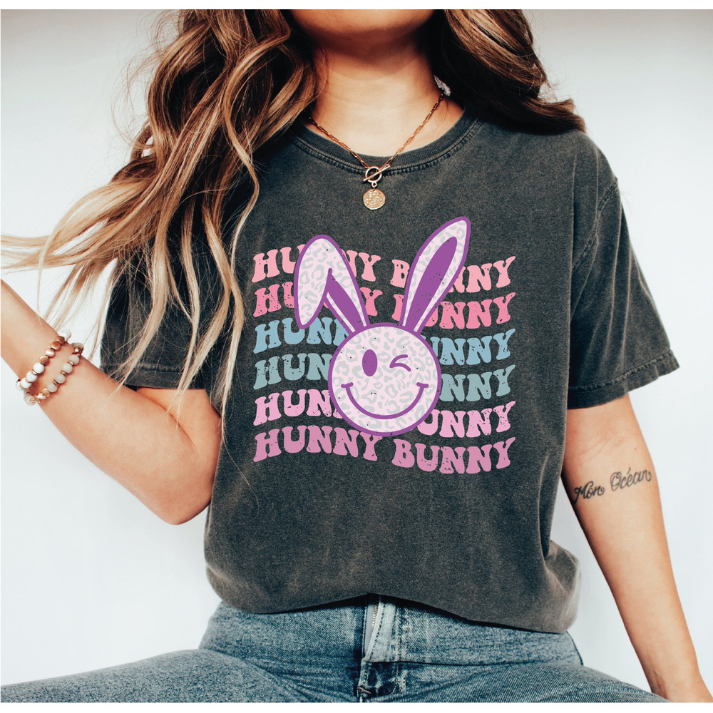 Hunny Bunny Shirt, Happy Easter Day Shirt, Easter Bunny Unisex Crewneck Shirt, A277.jpg