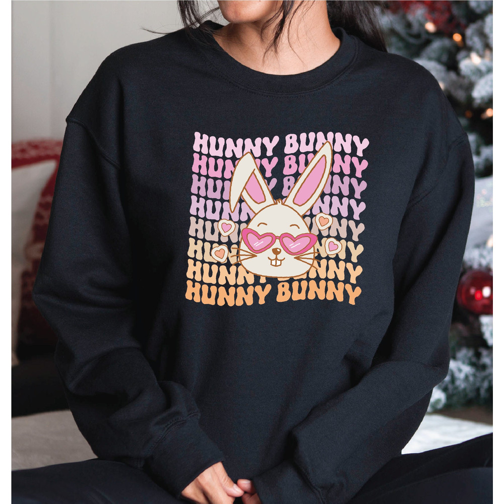 Hunny Bunny Sweatshirt, Happy Easter Day Sweatshirt, Easter Bunny Sweatshirt and Hoodie, A227.jpg