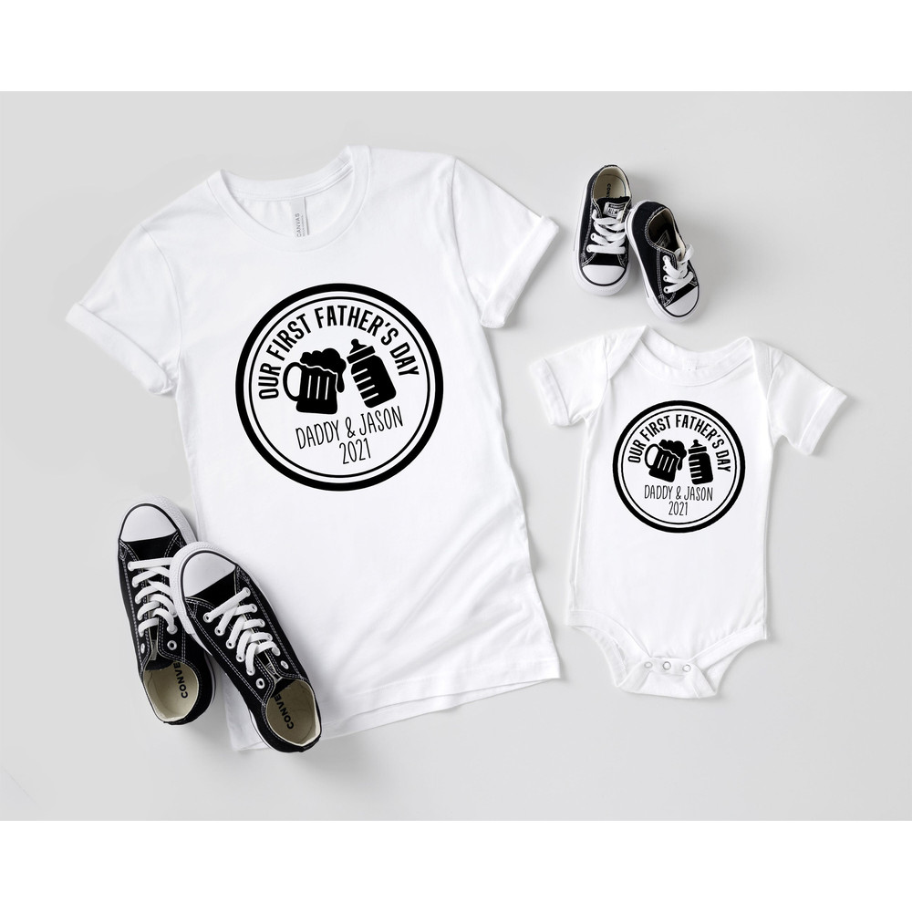 Custom fathers day gift, fathers day gift, first fathers day gift, matching shirts for son and father, dad and son matching, daddy and me.jpg