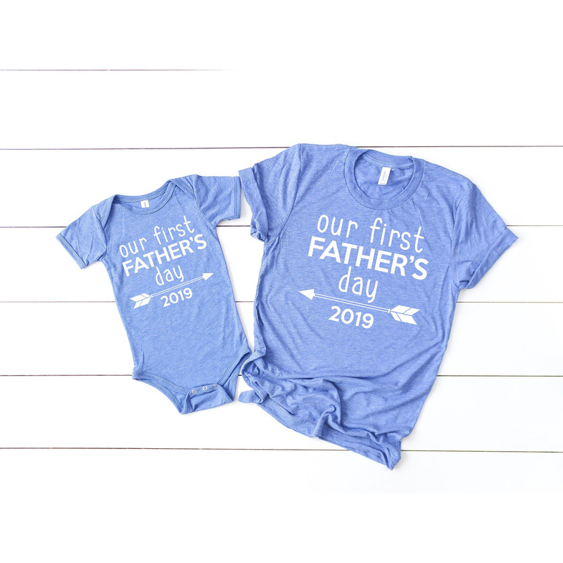 Fathers day gift for husband, Our first Fathers day, First Father's day gift, matching dad and son, family picture shirts, Fathers day 2020 1.jpg