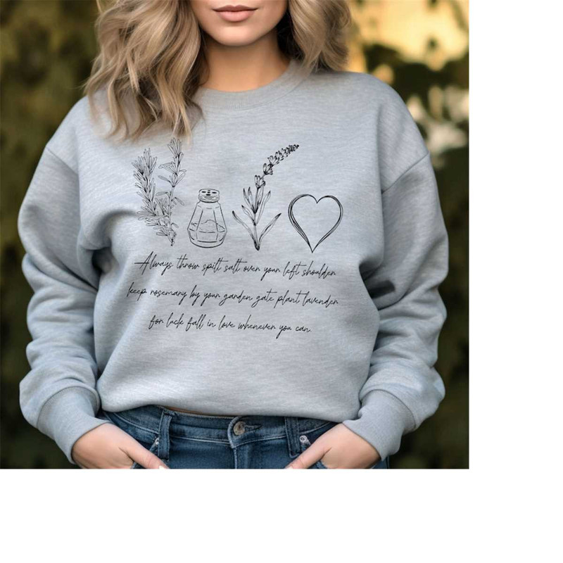 Practical Magic Sweatshirt, Vintage Halloween Sweatshirt, Magic Spell Shirt, Salt Rosemary Lavender Love Shirt, Positive.jpg
