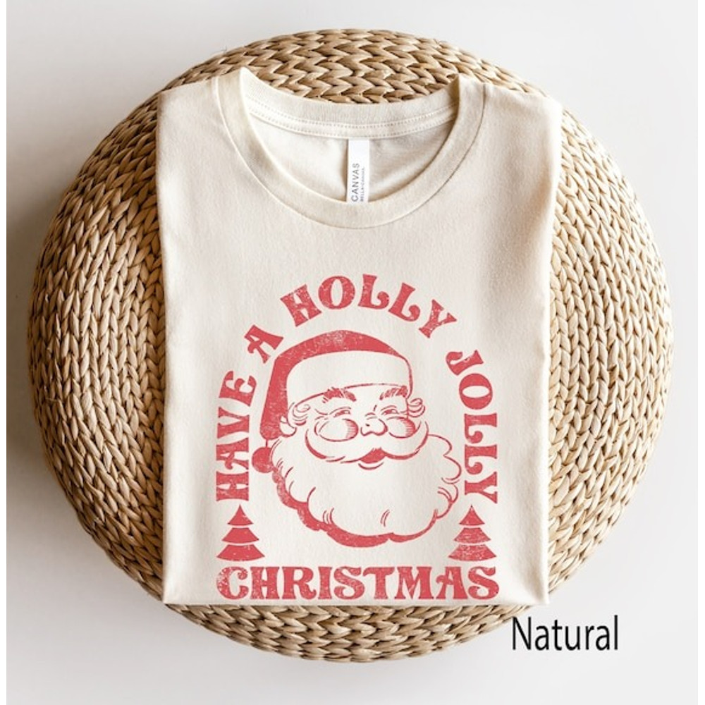 Retro Santa Tee, Santa Tee, Vintage Graphic Tee, Merry Christmas Shirt, Vintage Santa Graphic Tee, Classic Christmas.jpg
