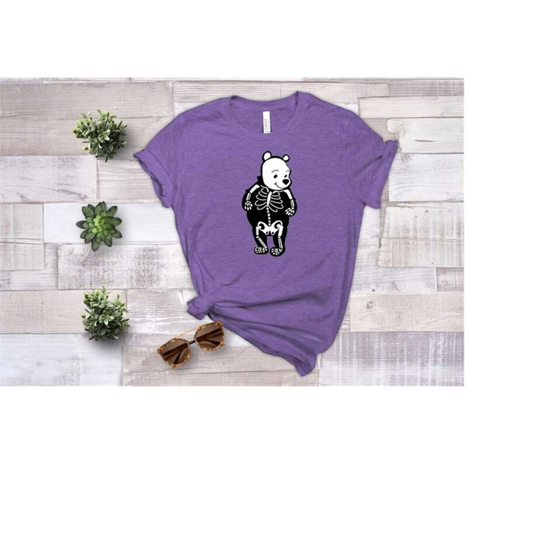 Skeleton Winnie The Pooh Shirt, Disney Halloween Shirt, Funny Skeleton Shirt, Disney Trip Shirt, Halloween Family Tee, C.jpg