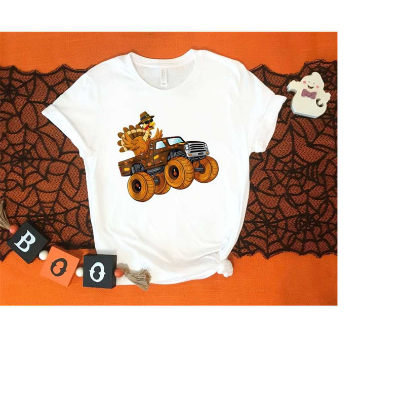 Thanksgiving Truck Shirt, Riding Turkey Shirt, Thanksgiving Outfit, Fall Shirt, Autumn Shirt, Thanksgiving Shirt, Happy.jpg
