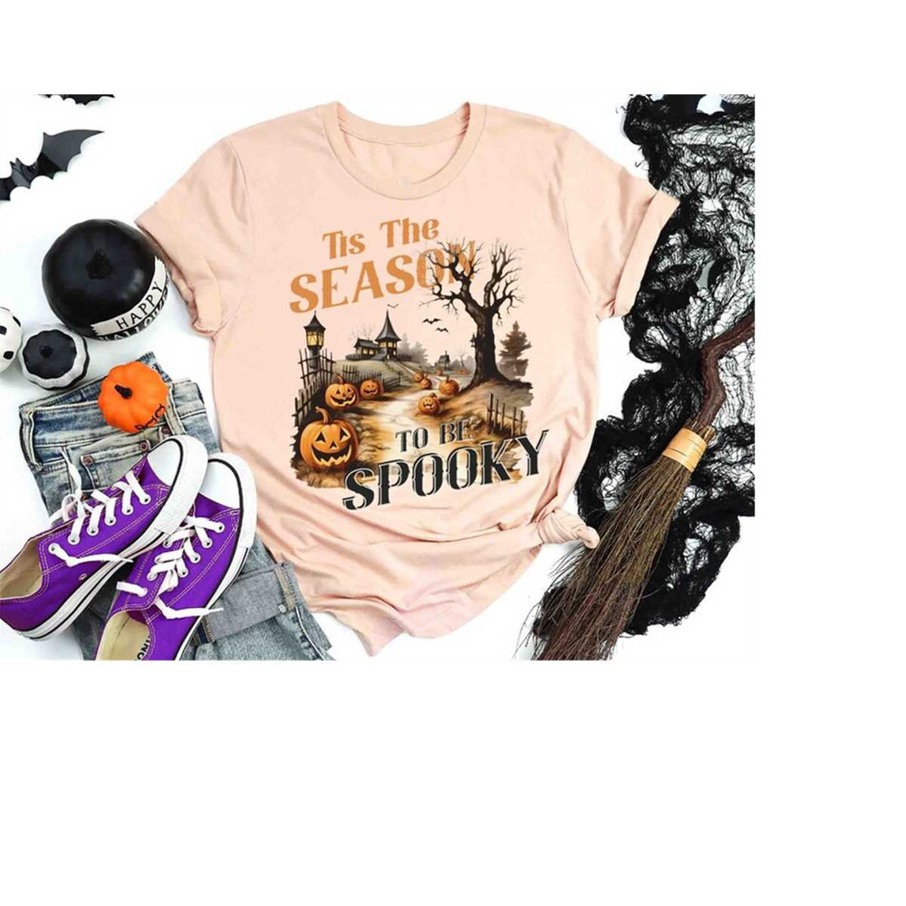 Tis The Season To Be Spooky, Halloween Pumpkin Shirt, Horror Night Shirt, Scary Halloween Shirt, Halloween Party Shirt,.jpg