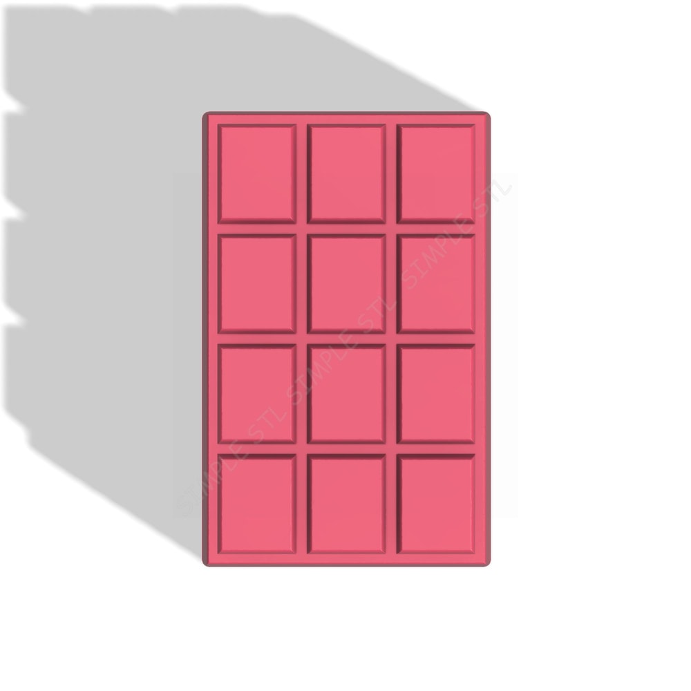 CHOCOLATE BAR STL FILE for vacuum forming and 3D printing 1.jpg