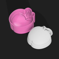apple bath bomb mold stl file for vacuum forming and 3d printing