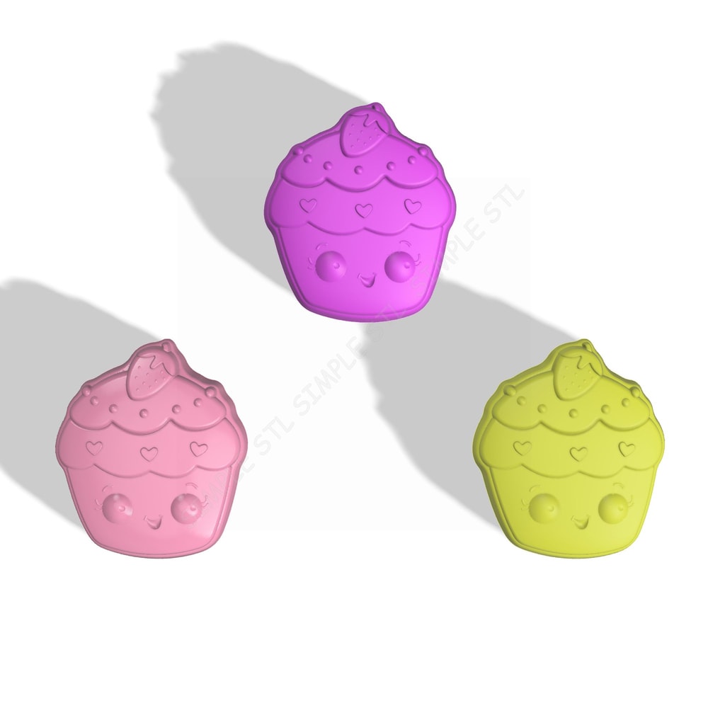 STRAWBERRY CUPCAKE STL FILE for vacuum forming and 3D printing 3.jpg