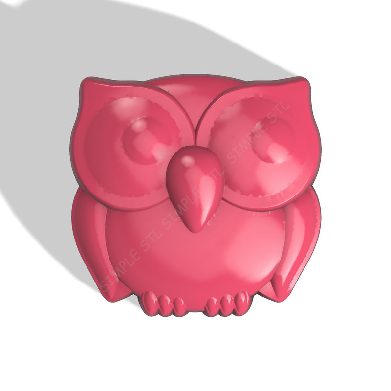 OWL STL FILE for vacuum forming and 3D printing 1.jpg