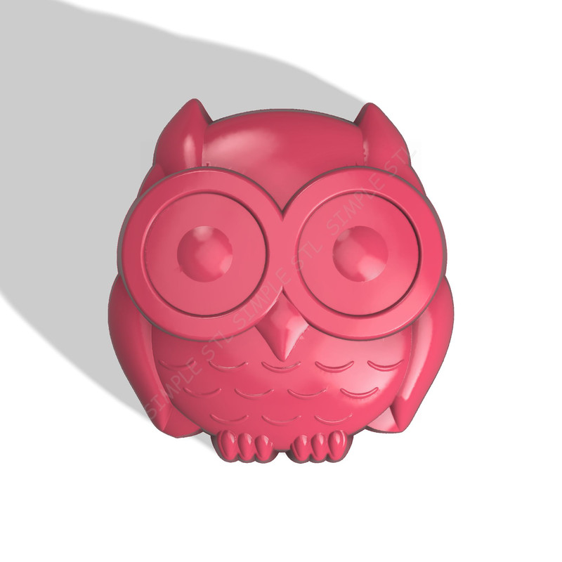 OWL STL FILE for vacuum forming and 3D printing 1.jpg
