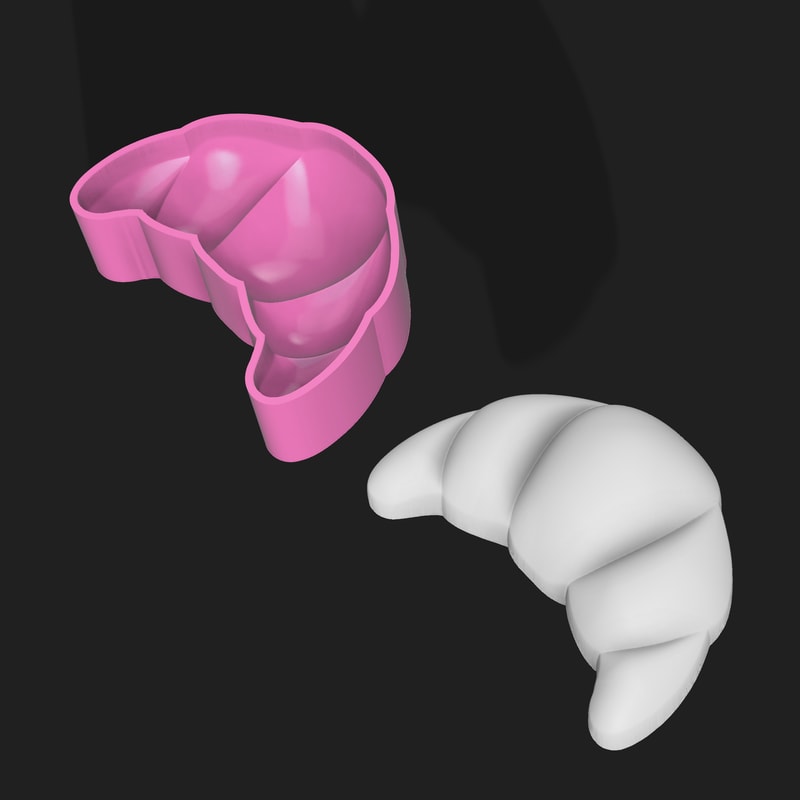 Croissant mold STL file for vacuum forming and 3D printing.png