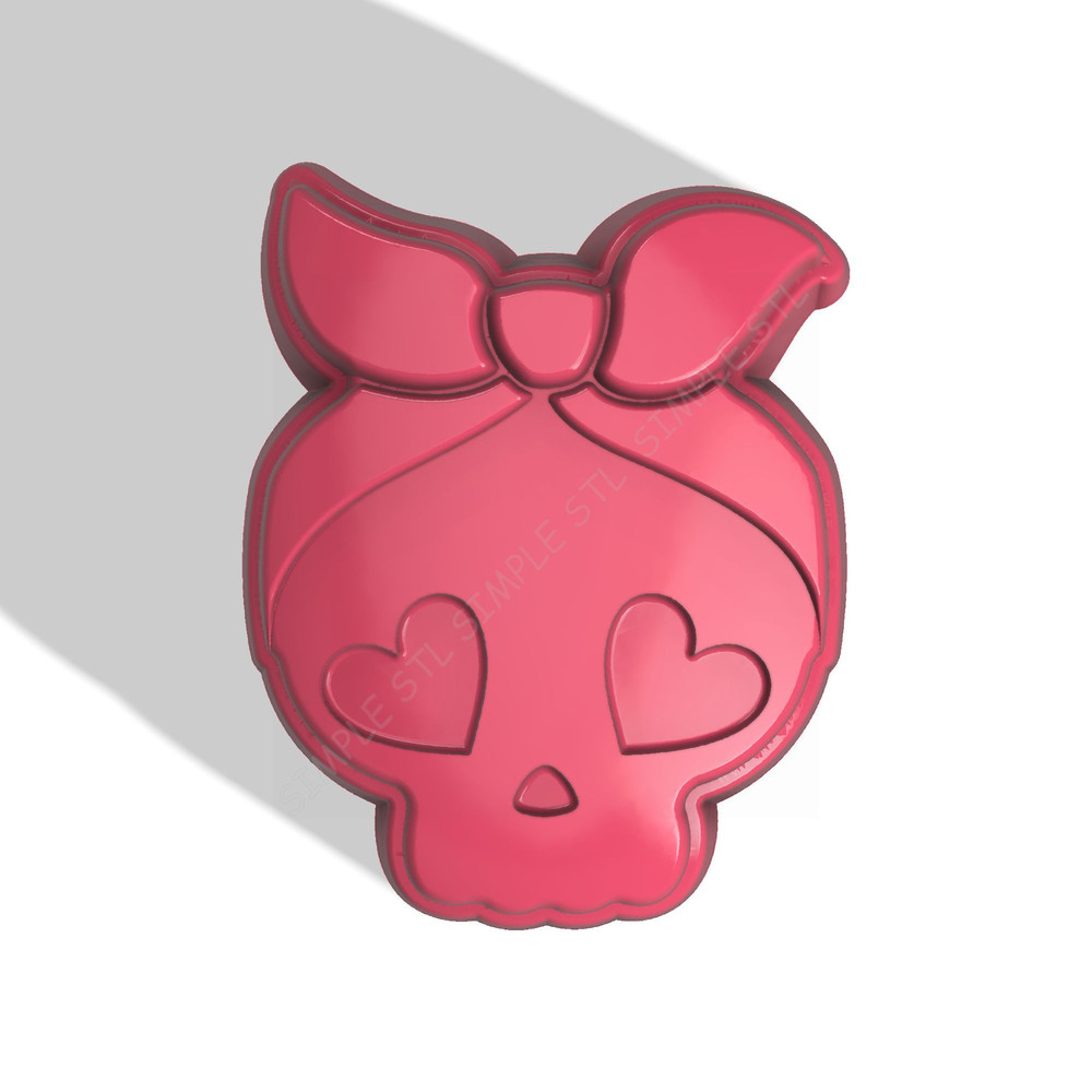 SKULL GIRL STL FILE for vacuum forming and 3D printing 1.jpg