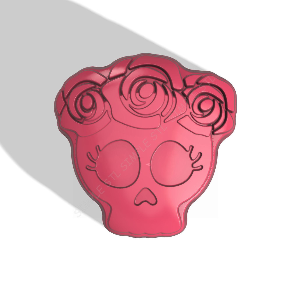 SKULL GIRL STL FILE for vacuum forming and 3D printing 1.jpg