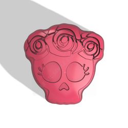 skull with flowers stl file for vacuum forming and 3d printing