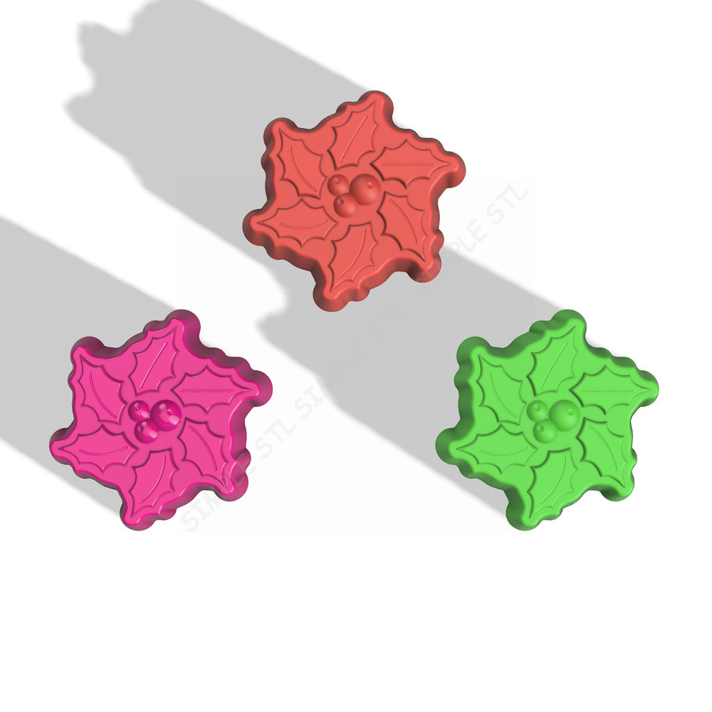 HOLLY AND IVY STL FILE for vacuum forming and 3D printing 3.jpg