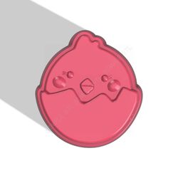 baby chicken in the shell stl file for vacuum forming and 3d printing