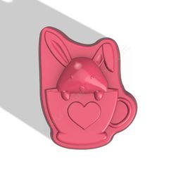 bunny in a cup stl file for vacuum forming and 3d printing