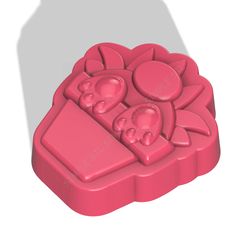 easter bunny in a flower pot stl file for vacuum forming and 3d printing