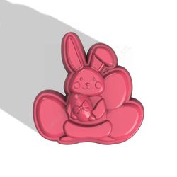 easter bunny with eggs stl file for vacuum forming and 3d printing