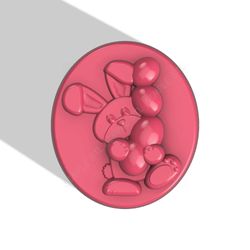 easter bunny with eggs stl file for vacuum forming and 3d printing 2