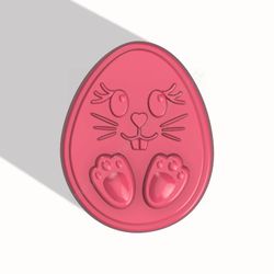 easter bunny egg stl file for vacuum forming and 3d printing