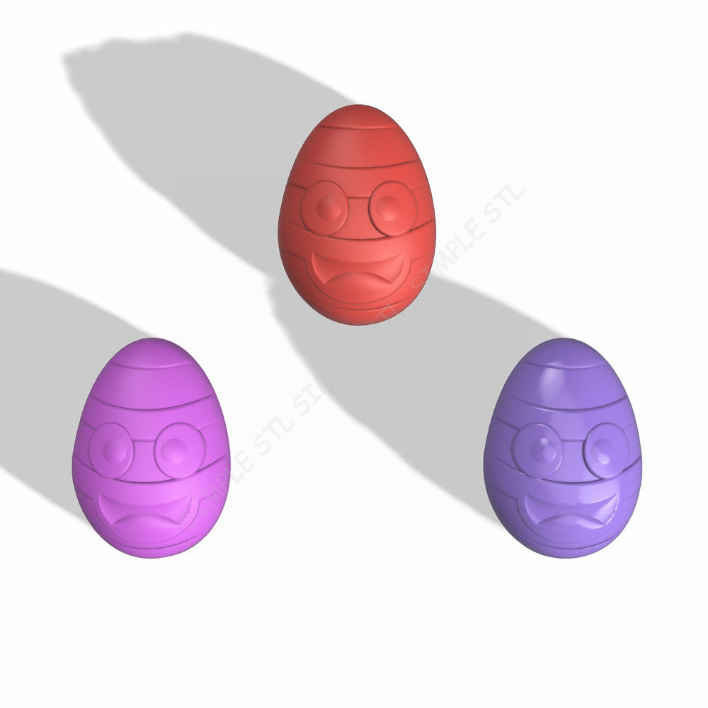 Funny Egg STL FILE For Vacuum Forming And 3D Printing 2