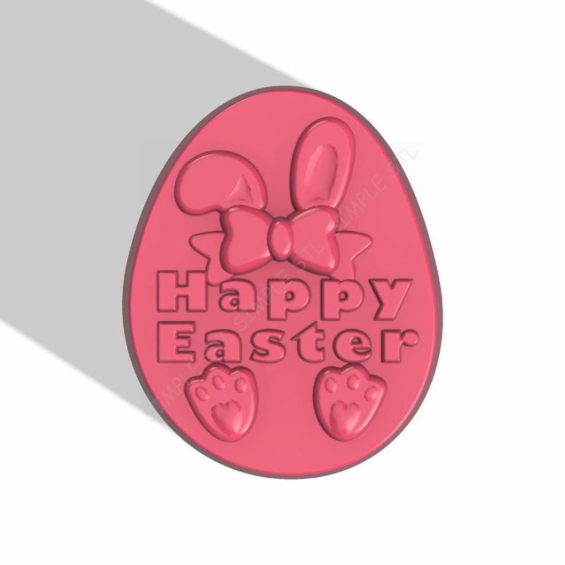 Happy Easter STL FILE For Vacuum Forming And 3D Printing 0
