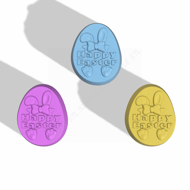 Happy Easter STL FILE For Vacuum Forming And 3D Printing 2