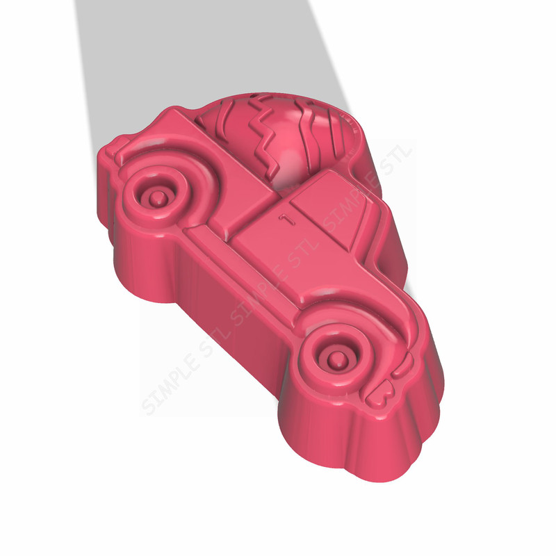 Old Truck With Egg STL FILE For Vacuum Forming And 3D Printing 1