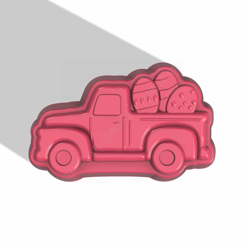 Old Truck With Eggs STL FILE For Vacuum Forming And 3D Printing 0