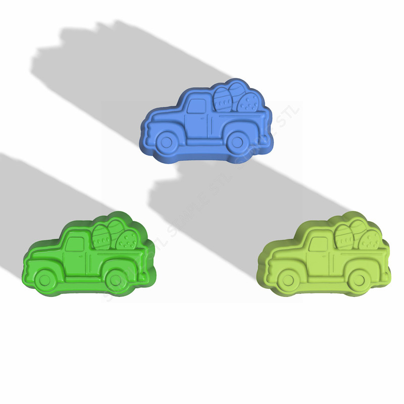 Old Truck With Eggs STL FILE For Vacuum Forming And 3D Printing 2