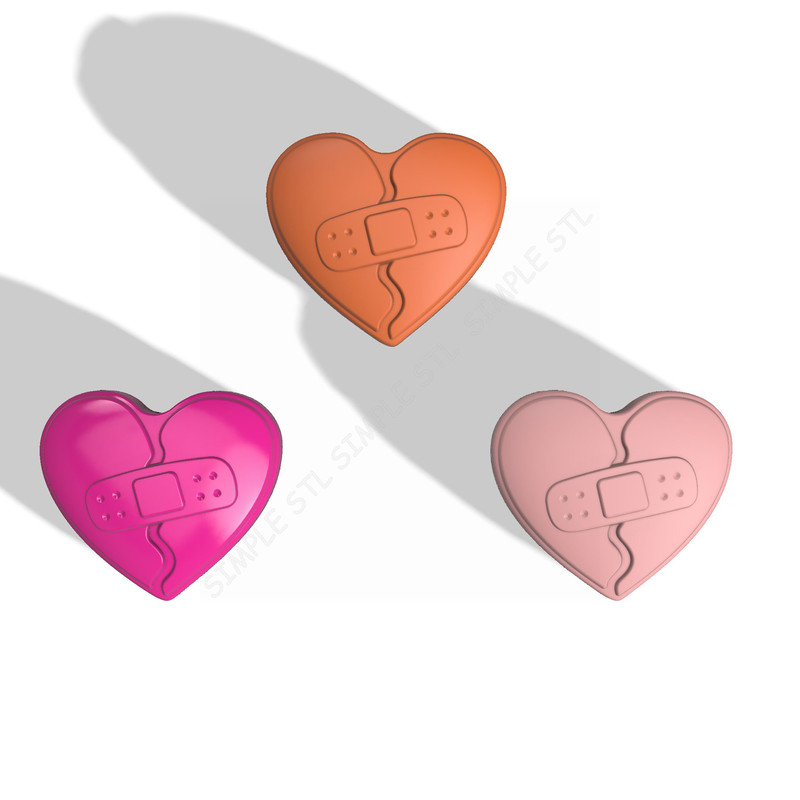 Broken Heart STL FILE For Vacuum Forming And 3D Printing 2