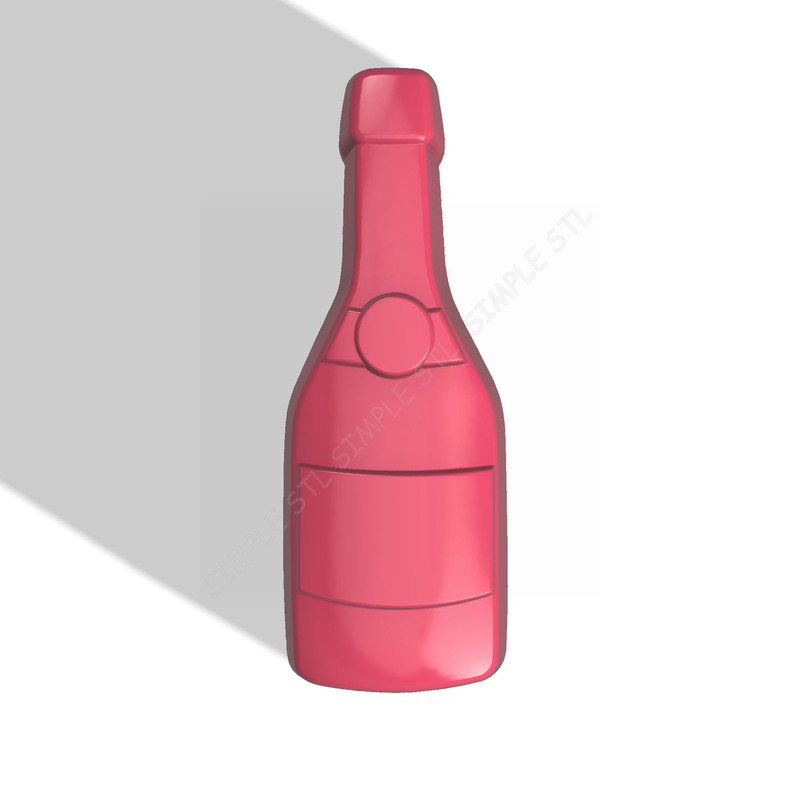 Champagne Bottle STL FILE For Vacuum Forming And 3D Printing 1 0