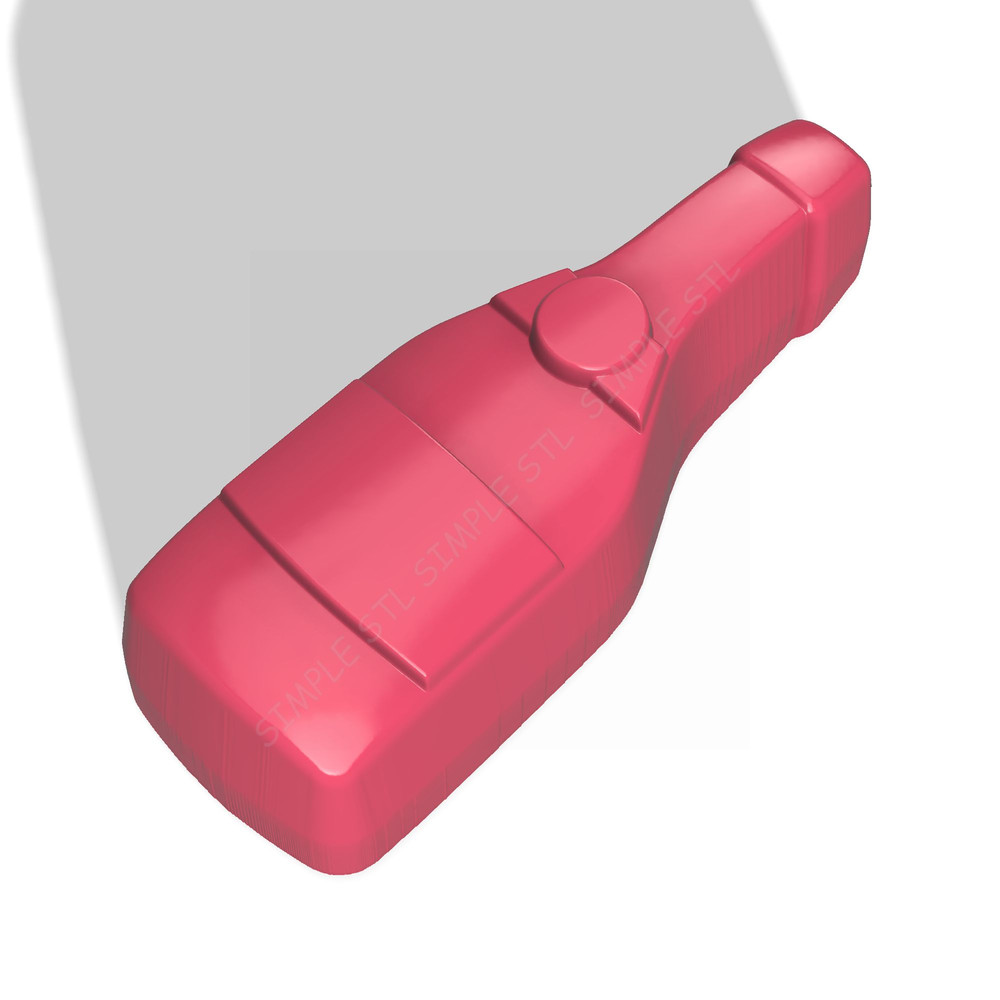 Champagne Bottle STL FILE For Vacuum Forming And 3D Printing 1 1