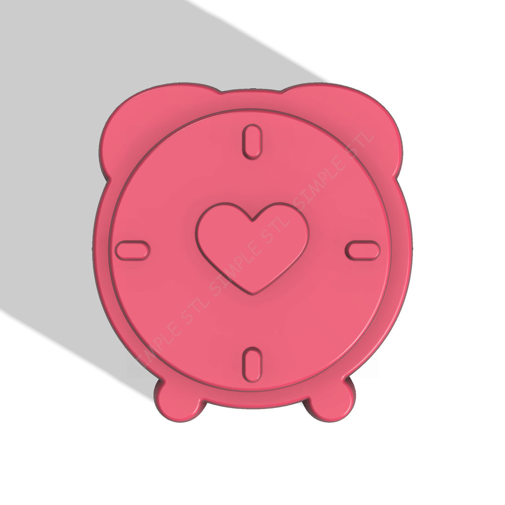 Clock With Heart STL FILE For Vacuum Forming And 3D Printing 0