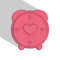 Clock With Heart STL FILE For Vacuum Forming And 3D Printing 0
