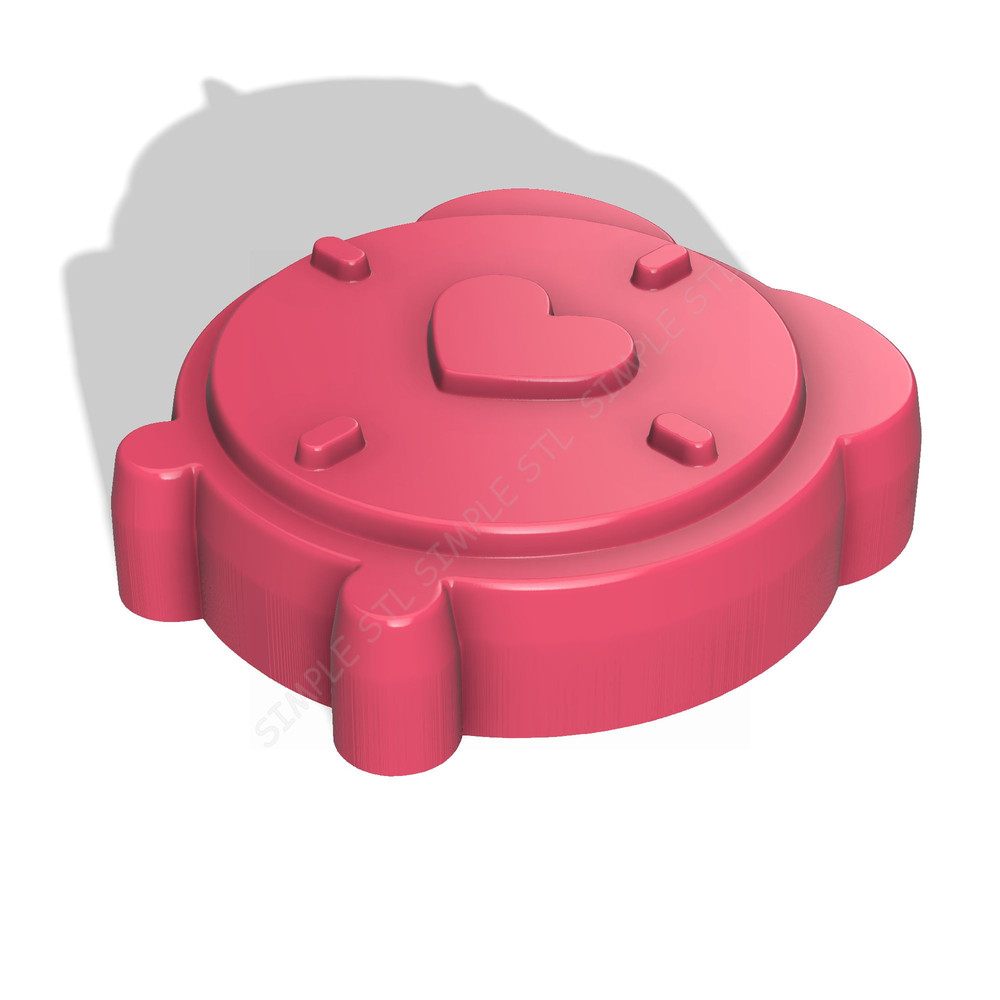 Clock With Heart STL FILE For Vacuum Forming And 3D Printing 1