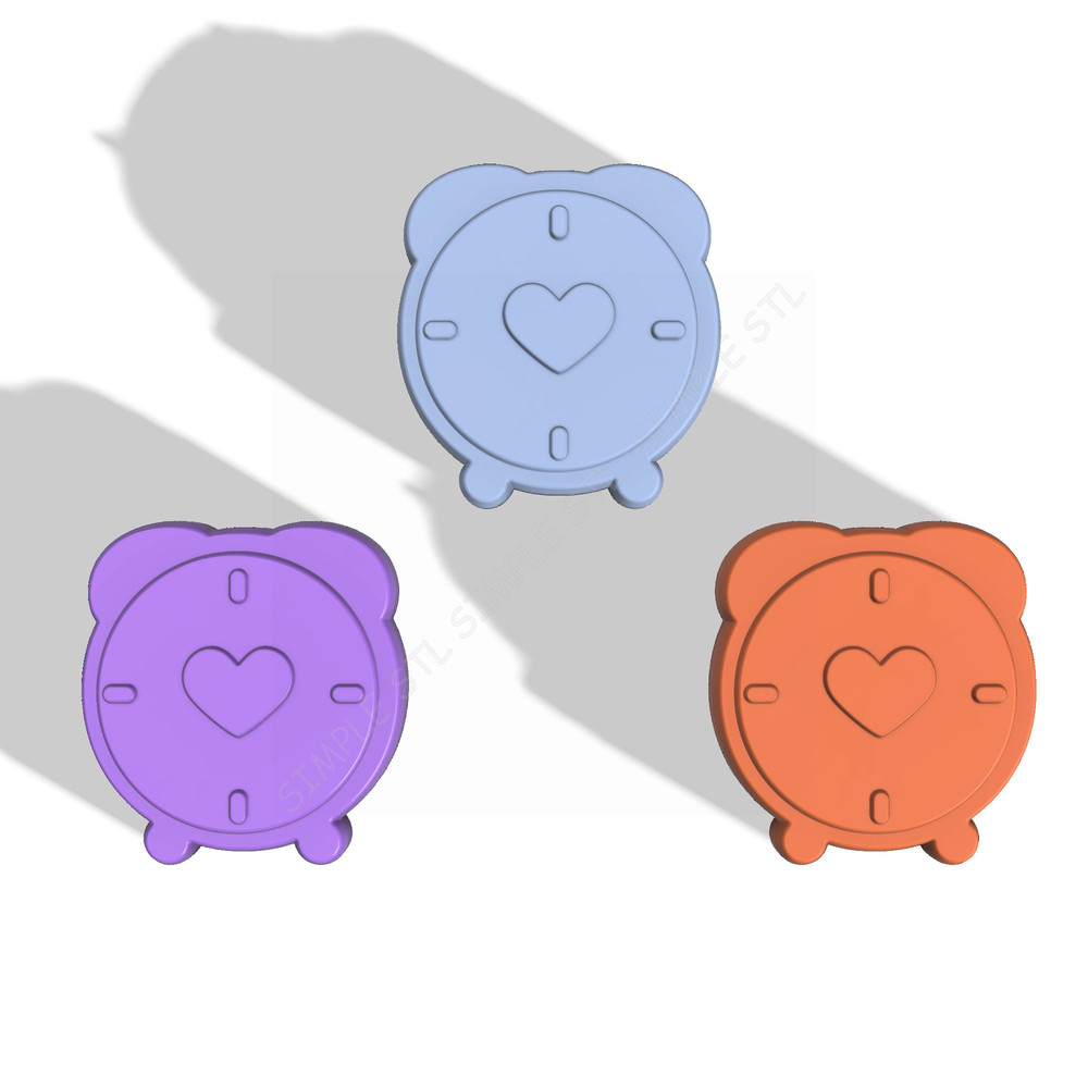 Clock With Heart STL FILE For Vacuum Forming And 3D Printing 2