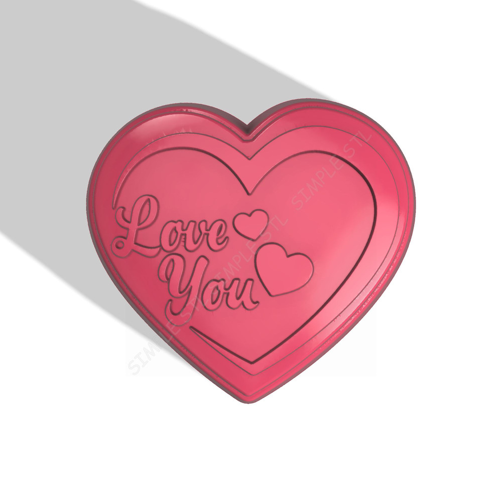 Heart Love You STL FILE For Vacuum Forming And 3D Printing 0